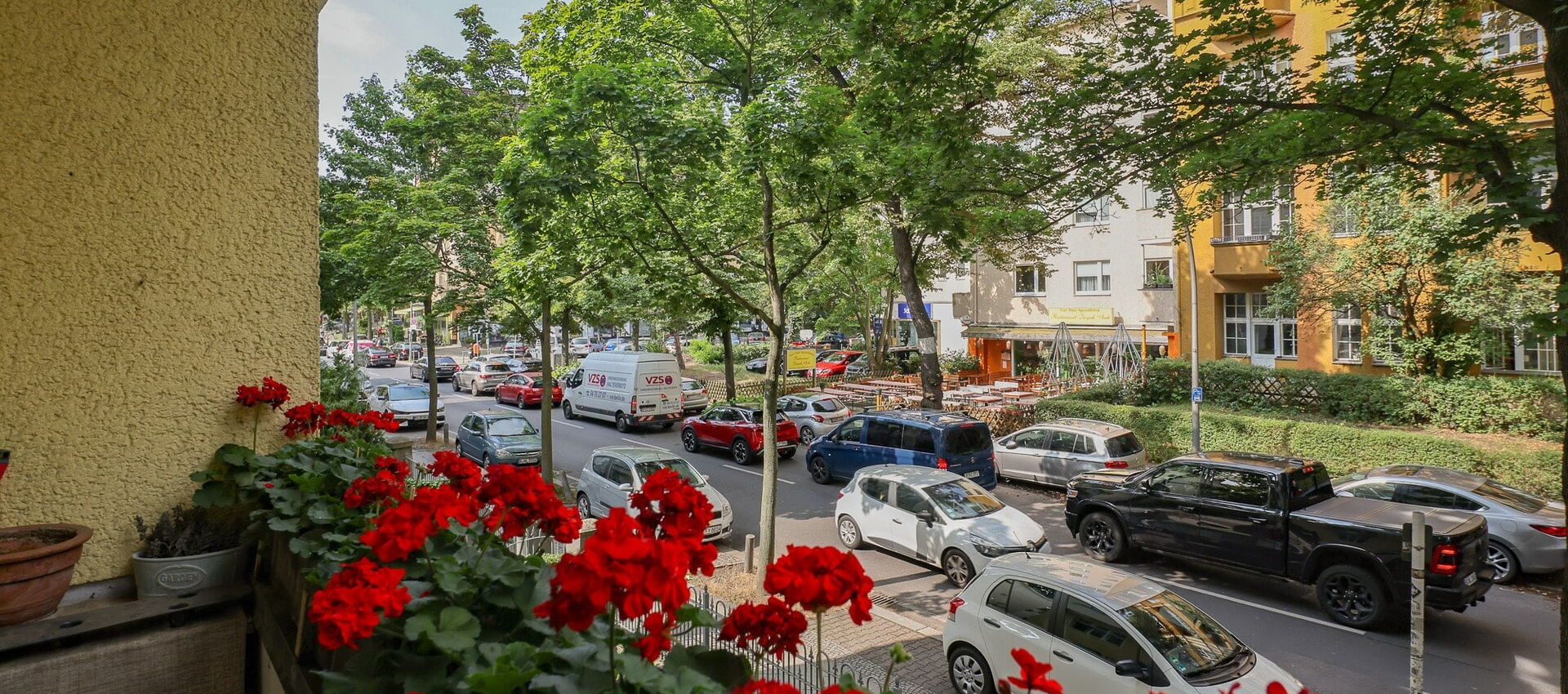 Blick vom Balkon