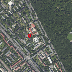 Luftbildaufnahme mit Lage der Wohnung