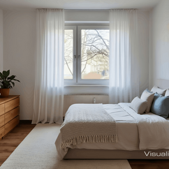 Schlafzimmer - 3-Zimmer-Wohnung Berlin Treptow-Köpenick (Virtual Home Staging)