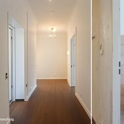 Virtual Home Staging: Flur mit Modernisierungsvorschlag - 2-Zimmer-Wohnung Berlin Schöneberg