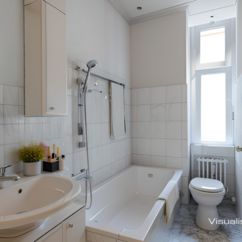 Virtual Staging: Sanierungsvorschlag für das Bad - Eigentumswohnung in Berlin - Friedenau