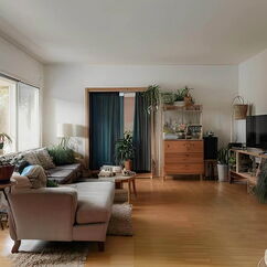 Virtual Home Staging: Einrichtungsvorschlag Wohnzimmer Eigentumswohnung Reinickendorf