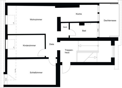 Grundriss Dachgeschosswohnung Beispiel)