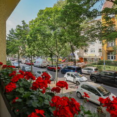 Blick vom Balkon