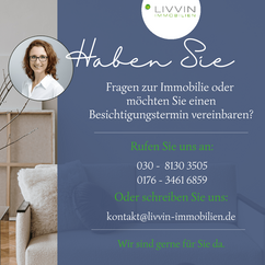 Kontakt LIVVIN Immobilien - Immobilienmaklerin Berlin