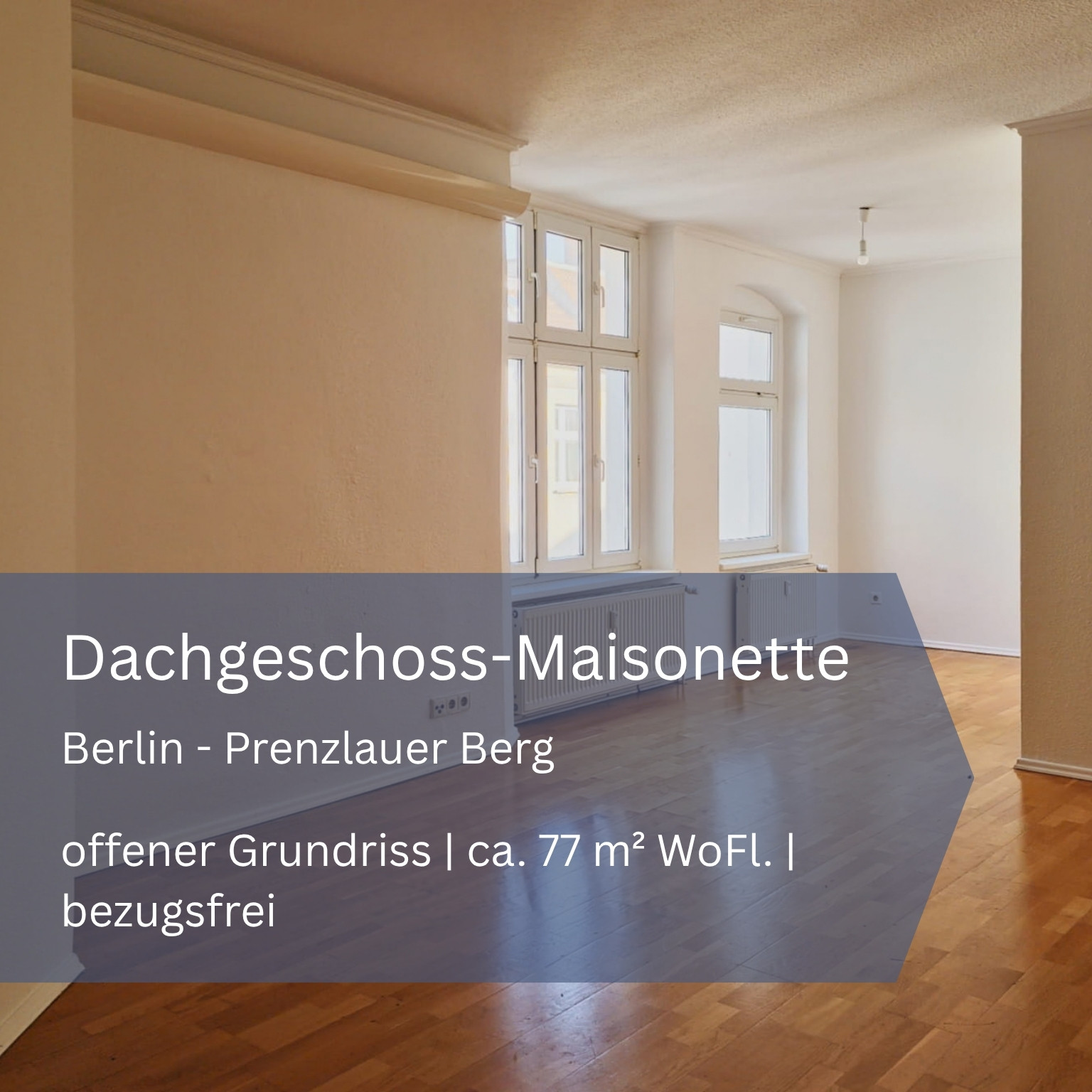 Ansprechender Wohnraum einer bezugsfreien Berliner Eigentumswohnung
