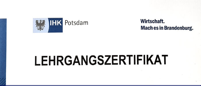 Zertifikat Immobilienbewertung IHK Potsdam